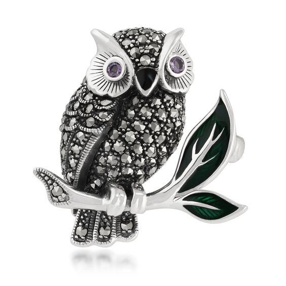 Marcasite Owl Jewelry